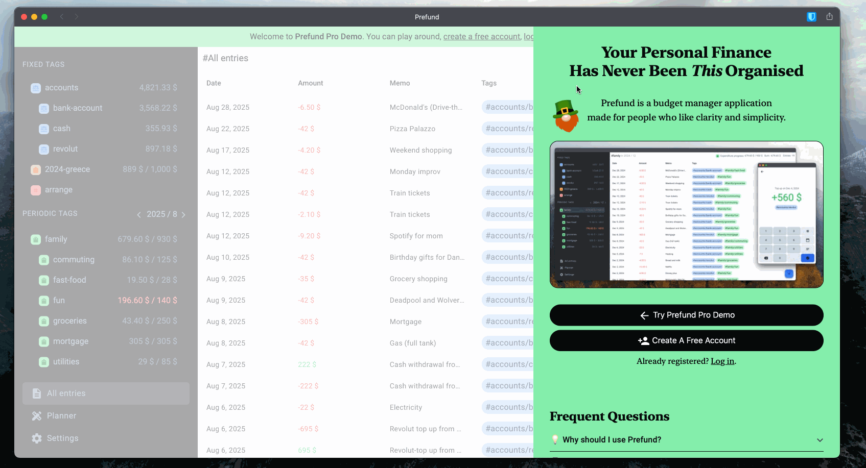 Prefund